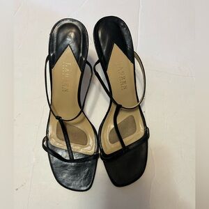 Ralph Lauren slip on black heels size 9.5